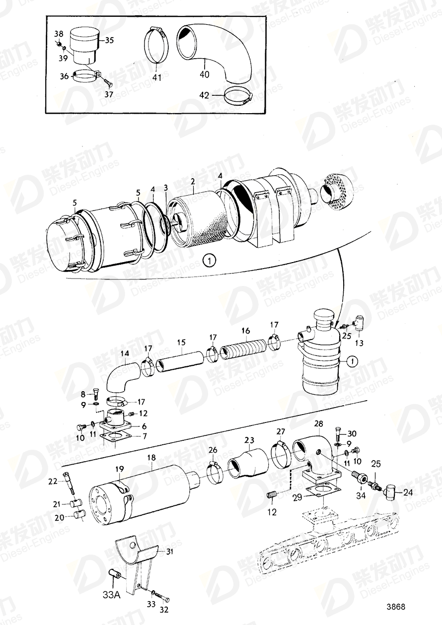 volvo penta Bracket 824276 Drawing volvo penta Bracket 824276 Drawing